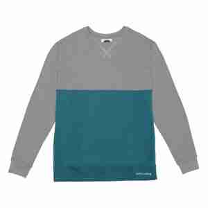 sudadera bicolor verde