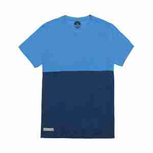 camiseta bicolor azul