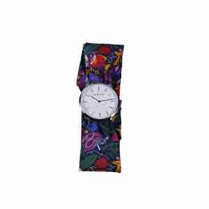 Reloj plata correa lazo