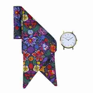 Reloj dorado correa lazo
