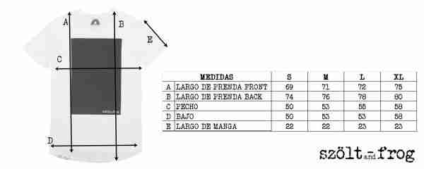 Medidas camiseta rectangulo