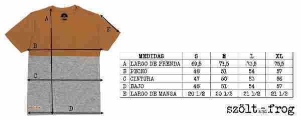 Medidas camiseta bicolor