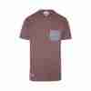 camiseta de bolsillo burdeos