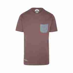 camiseta de bolsillo burdeos