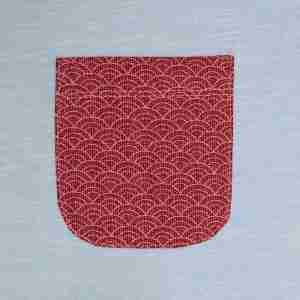bolsillo camiseta rojo