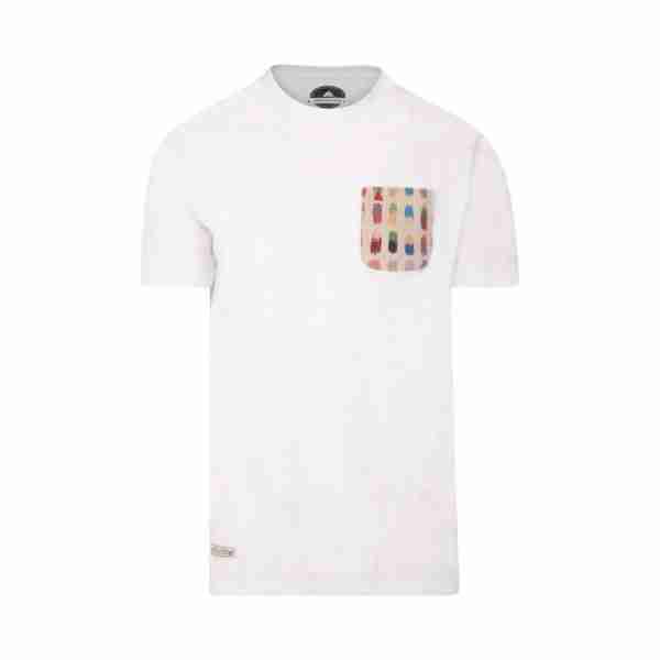camiseta con bolsillo blanca