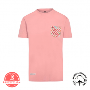 camiseta con bolsillo azul