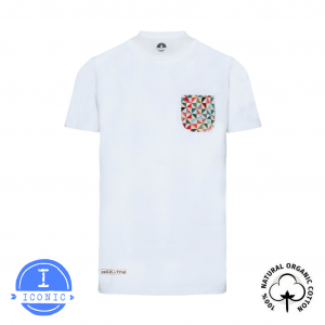 camiseta con bolsillo blanca