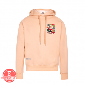 sudadera con bolsillo rosa