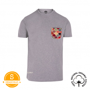 camiseta con bolsillo gris