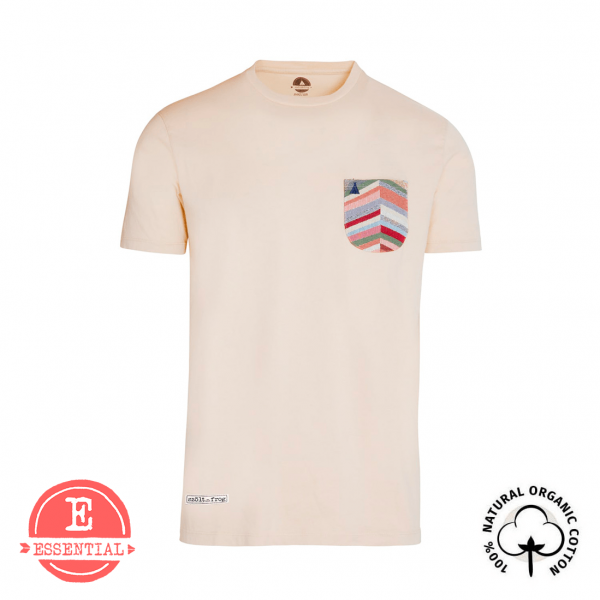 camiseta con bolsillo rosa