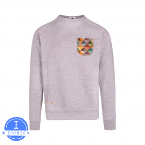 sudadera con bolsillo gris