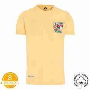 camiseta con bolsillo amarilla